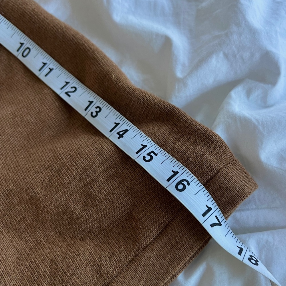 Knit polo by Paul James UK (caramel color) 100% cotton silky soft - Picture 6 of 13